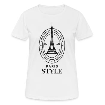 Pariser Stil - Frauen T-Shirt atmungsaktiv - Weiß - Vorne - AI Model Female 172 dark (172cm)