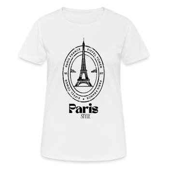 Style parisien - T-shirt respirant Femme - blanc - Devant - AI Model Female 172 dark (172cm)
