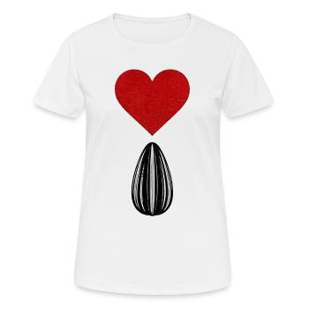 Amour des graines de tournesol. - T-shirt respirant Femme - blanc - Devant - AI Model Female 172 dark (172cm)