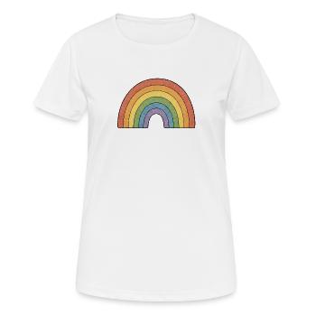 TINY ACTIVISTS | Rainbow - Women's Breathable T-Shirt - white - Front - AI Model Female 172 dark (172cm)