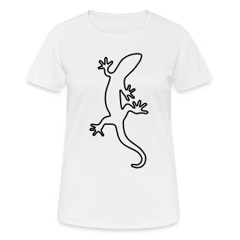 Lézard Salamandre Gecko Nature Lurch animal - T-shirt respirant Femme - blanc - Devant - AI Model Female 172 dark (172cm)