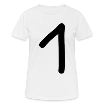 1 numéro un noir anniversaire - T-shirt respirant Femme - blanc - Devant - AI Model Female 172 dark (172cm)