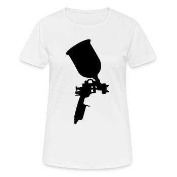 Aérographe - T-shirt respirant Femme - blanc - Devant - AI Model Female 172 dark (172cm)