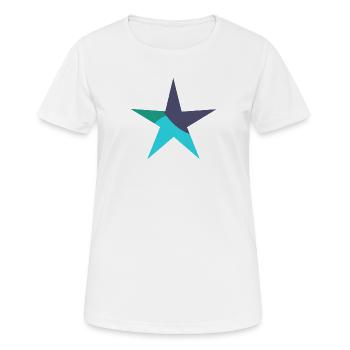 ETOILE. ETOILES. STAR. FÊTE. ANNIVERSAIRE. NOËL - T-shirt respirant Femme - blanc - Devant - AI Model Female 172 dark (172cm)