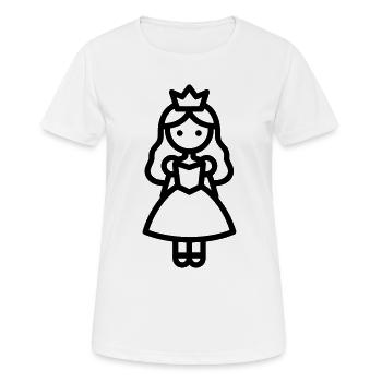 Prinzessin - Frauen T-Shirt atmungsaktiv - Weiß - Vorne - AI Model Female 172 dark (172cm)