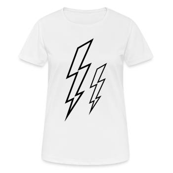 Blitze - Frauen T-Shirt atmungsaktiv - Weiß - Vorne - AI Model Female 172 dark (172cm)