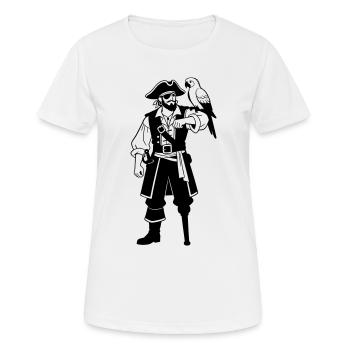 pirate - T-shirt respirant Femme - blanc - Devant - AI Model Female 172 dark (172cm)