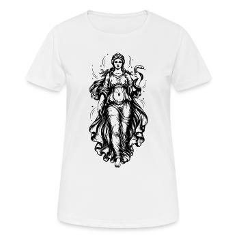 Ancient Greek Goddess with snake - Women's Breathable T-Shirt - white - Front - AI Model Female 172 dark (172cm)