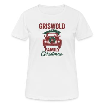 Family Christmas Truck - Frauen T-Shirt atmungsaktiv - Weiß - Vorne - AI Model Female 172 dark (172cm)