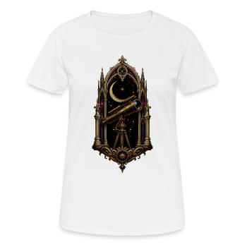 Gothic Telescope Cathedral Astronomy Art - Women's Breathable T-Shirt - white - Front - AI Model Female 172 dark (172cm)