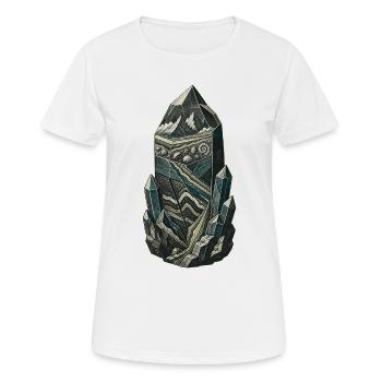 Geological Time Crystal Strata and Fossils - Women's Breathable T-Shirt - white - Front - AI Model Female 172 dark (172cm)