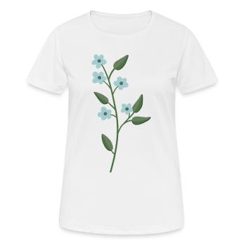 Flower light blue - Women's Breathable T-Shirt - white - Front - AI Model Female 172 dark (172cm)