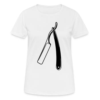 Razor transparent shadow image - Women's Breathable T-Shirt - white - Front - AI Model Female 172 dark (172cm)