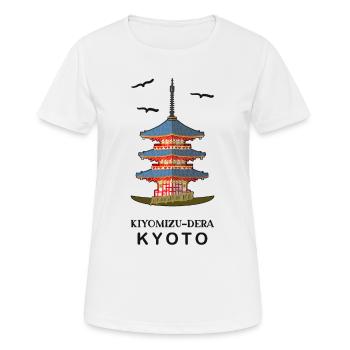 Kyoto au Japon Temple bouddhiste Kiyomizu-Dera - T-shirt respirant Femme - blanc - Devant - AI Model Female 172 dark (172cm)