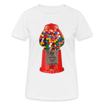 Kaugummi-Automat - Frauen T-Shirt atmungsaktiv - Weiß - Vorne - AI Model Female 172 dark (172cm)