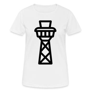 tour de contrôle - T-shirt respirant Femme - blanc - Devant - AI Model Female 172 dark (172cm)