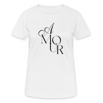 Elegant Monogram Amour - Women's Breathable T-Shirt - white - Front - AI Model Female 172 dark (172cm)