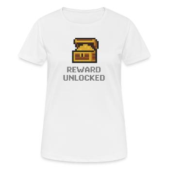 Pixel Chest Reward Unlocked - Women's Breathable T-Shirt - white - Front - AI Model Female 172 dark (172cm)