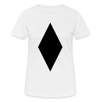 schwarze Raute - Frauen T-Shirt atmungsaktiv - Weiß - Vorne - AI Model Female 172 dark (172cm)