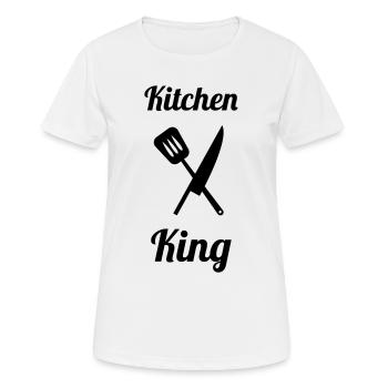 Kitchen King: The King of the Pro Stove - Women's Breathable T-Shirt - white - Front - AI Model Female 172 dark (172cm)