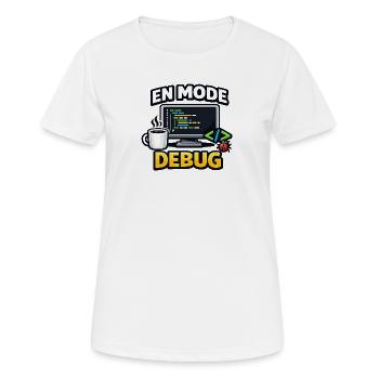 In debug mode Humor developer - Women's Breathable T-Shirt - white - Front - AI Model Female 172 dark (172cm)