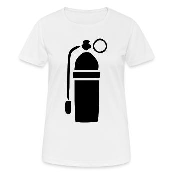 Plongeur Gift Oxygen Tab Plongeur - T-shirt respirant Femme - blanc - Devant - AI Model Female 172 dark (172cm)