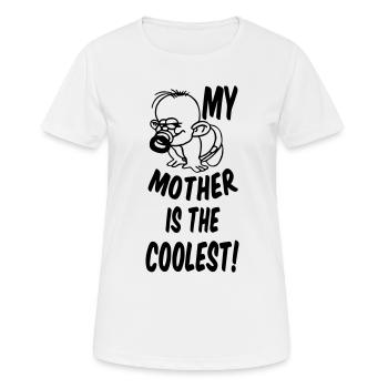 Coolest Mother - Women's Breathable T-Shirt - white - Front - AI Model Female 172 dark (172cm)