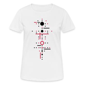 Punkte und Linien - Frauen T-Shirt atmungsaktiv - Weiß - Vorne - AI Model Female 172 dark (172cm)