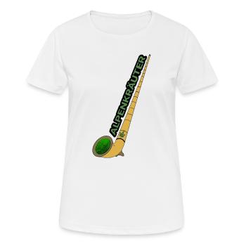 Alphorn Bong - Frauen T-Shirt atmungsaktiv - Weiß - Vorne - AI Model Female 172 dark (172cm)