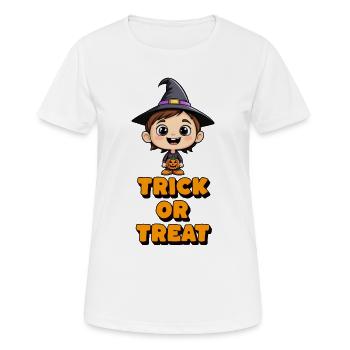 Halloween Trick or Treat - Frauen T-Shirt atmungsaktiv - Weiß - Vorne - AI Model Female 172 dark (172cm)