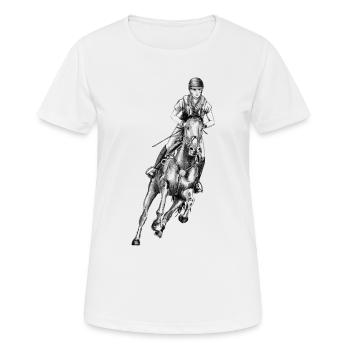 Cavalier - T-shirt respirant Femme - blanc - Devant - AI Model Female 172 dark (172cm)