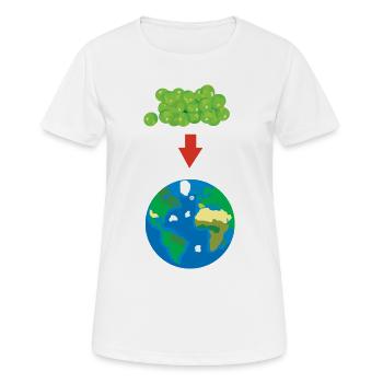 Erbsen auf der Erde - Frauen T-Shirt atmungsaktiv - Weiß - Vorne - AI Model Female 172 dark (172cm)
