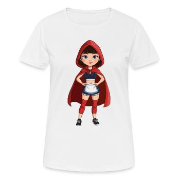 Le Petit Chaperon rouge_dur - T-shirt respirant Femme - blanc - Devant - AI Model Female 172 dark (172cm)