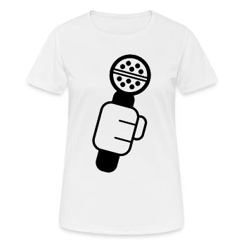Microphone Check Microphone, Microphone, Mike, MC, Hi - Women's Breathable T-Shirt - white - Front - AI Model Female 172 dark (172cm)