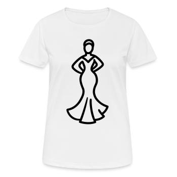 flamenco - T-shirt respirant Femme - blanc - Devant - AI Model Female 172 dark (172cm)