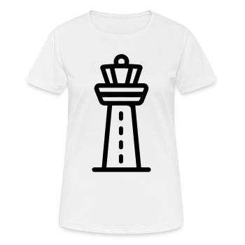 tour de contrôle - T-shirt respirant Femme - blanc - Devant - AI Model Female 172 dark (172cm)