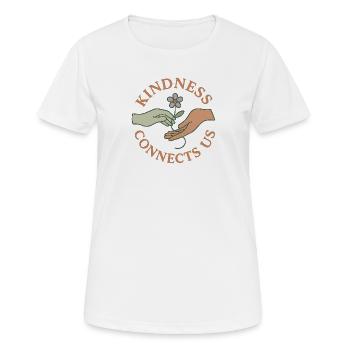 La convivialité nous unit - T-shirt respirant Femme - blanc - Devant - AI Model Female 172 dark (172cm)