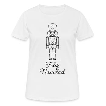 Noël Casse-Noisette de Feliz Navidad - T-shirt respirant Femme - blanc - Devant - AI Model Female 172 dark (172cm)