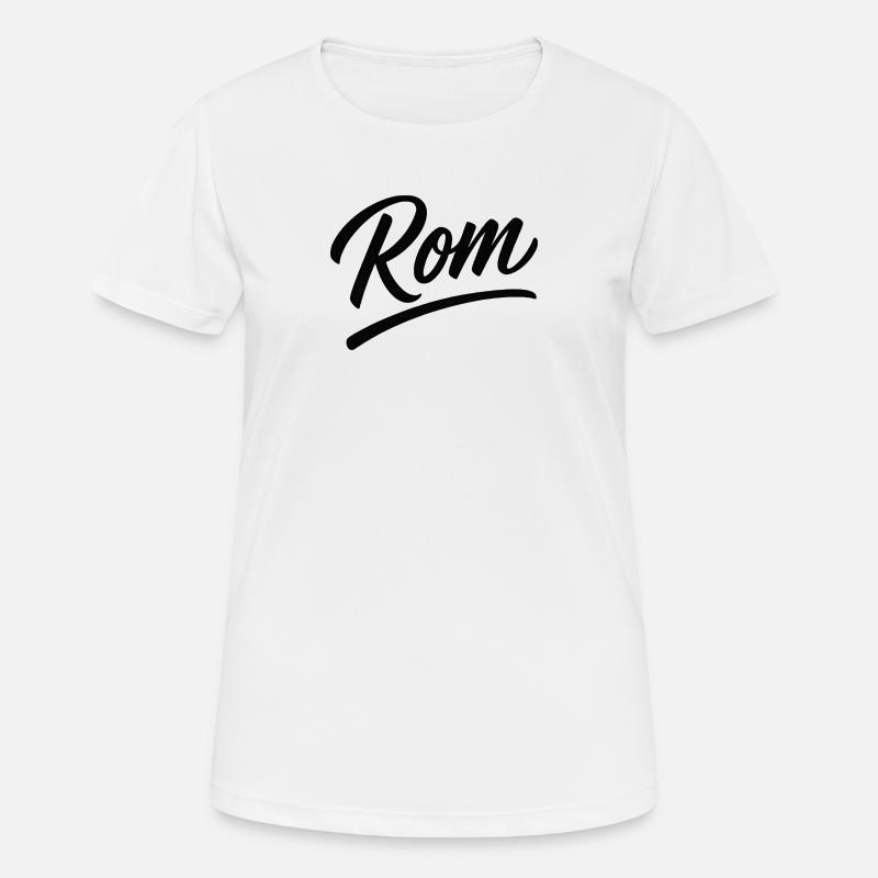 Rom Script Lettering Subline - Women's Breathable T-Shirt - white