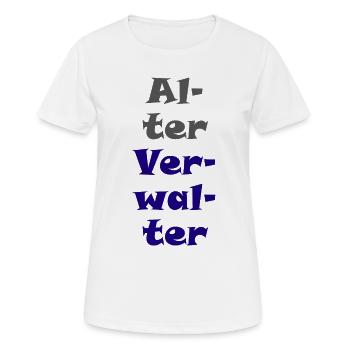Ancien administrateur - T-shirt respirant Femme - blanc - Devant - AI Model Female 172 dark (172cm)