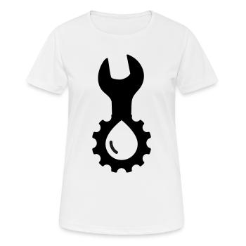 Klempner Werkzeug Wassertechnik - Frauen T-Shirt atmungsaktiv - Weiß - Vorne - AI Model Female 172 dark (172cm)