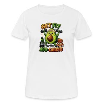 Avo-Cardio – Training Avocado - Women's Breathable T-Shirt - white - Front - AI Model Female 172 dark (172cm)