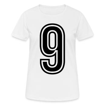9 Zahl symbol - Frauen T-Shirt atmungsaktiv - Weiß - Vorne - AI Model Female 172 dark (172cm)