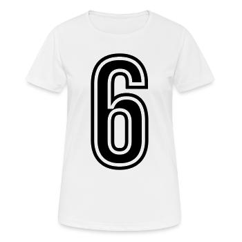 6 Symbole numérique - T-shirt respirant Femme - blanc - Devant - AI Model Female 172 dark (172cm)