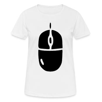 Souris Ordinateur Souris Souris Cadeau - T-shirt respirant Femme - blanc - Devant - AI Model Female 172 dark (172cm)