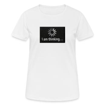 Pause pour la réflexion : roue solaire - T-shirt respirant Femme - blanc - Devant - AI Model Female 172 dark (172cm)