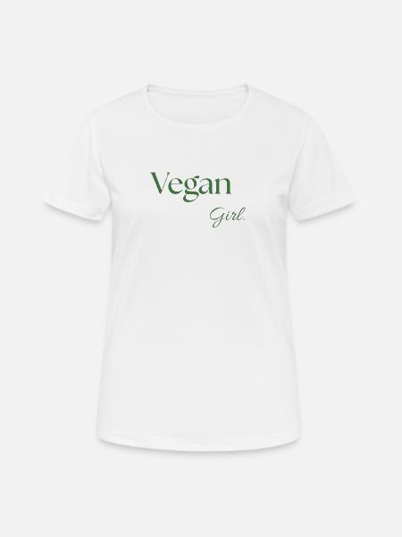 Vegan Girl. - Women's Breathable T-Shirt - white