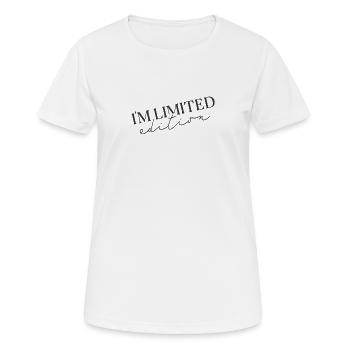 Chemise Typographie Minimaliste Édition Illimitée - T-shirt respirant Femme - blanc - Devant - AI Model Female 172 dark (172cm)