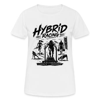 Course hybride - Athlète hybride - T-shirt respirant Femme - blanc - Devant - AI Model Female 172 dark (172cm)