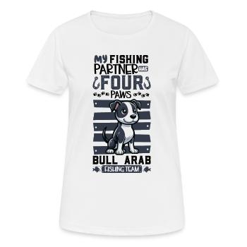 Angeln und Bull Arab - Frauen T-Shirt atmungsaktiv - Weiß - Vorne - AI Model Female 172 dark (172cm)